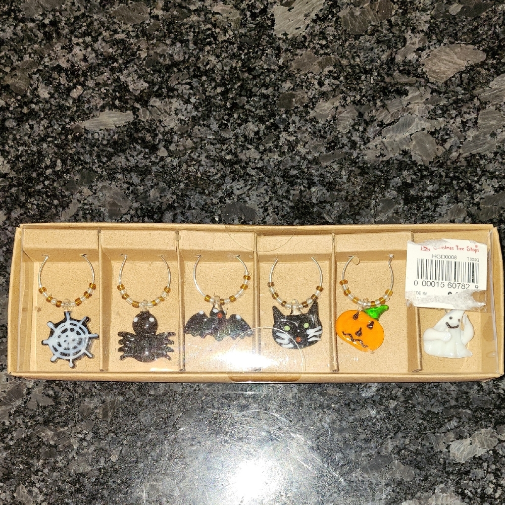 Halloween Wine Glass Charms Set